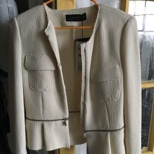 Zara cream blazer - medium